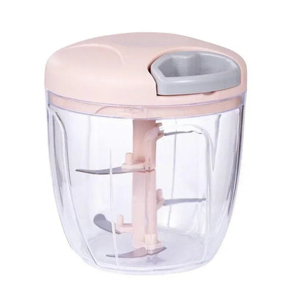 Casa Edge Manual Food Chopper & Mincer | 500/900ML Hand-Powered Vegetable & Meat Crusher