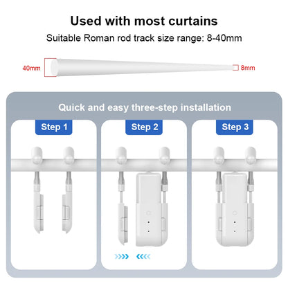 Casa Edge Smart Electric Curtain Motor & Opener | Automatic Remote Control Robot
