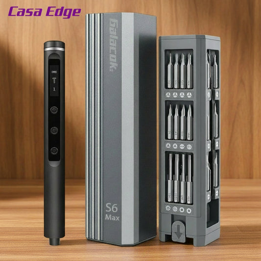 Casa Edge 5-Speed Electric Precision Screwdriver Set | Rechargeable DIY & Electronics Repair Tool