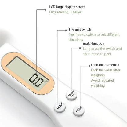 Casa Edge Digital Electronic Measuring Spoon Scale (500g/0.1g) for Kitchen & Coffee