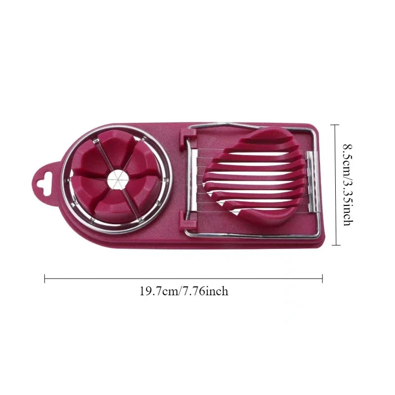 Perfect Slices: Casa Edge 2-in-1 Stainless Steel Egg Slicer & Cutter