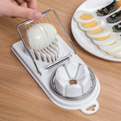 Perfect Slices: Casa Edge 2-in-1 Stainless Steel Egg Slicer & Cutter