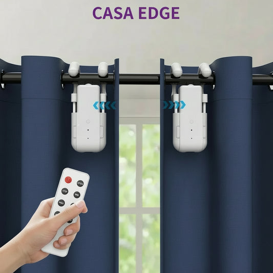 Casa Edge Smart Electric Curtain Motor & Opener | Automatic Remote Control Robot