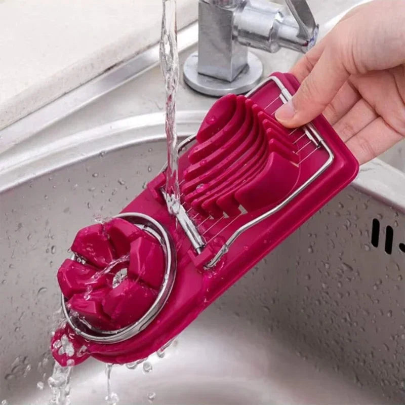 Perfect Slices: Casa Edge 2-in-1 Stainless Steel Egg Slicer & Cutter